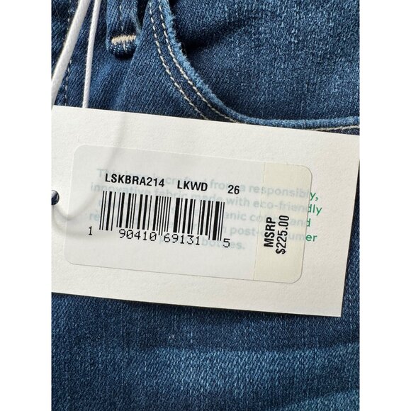 Frame Le Sylvie Kick Boot Size 26 Raw Hem Stretchy Dark Wash Jeans NWT $225 - Picture 4 of 10